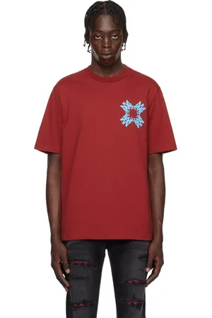 AMIRI T-shirt rouge à quadrigrammes