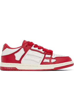 AMIRI Enfant | Baskets basses rouge et blanc à appliqués Skel Top
