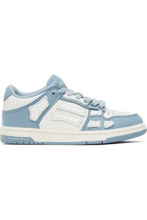 AMIRI Enfant | Baskets basses bleu et blanc à appliqués Skel Top