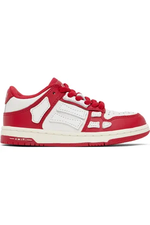 AMIRI Enfant | Baskets basses rouge et blanc à appliqués Skel Top