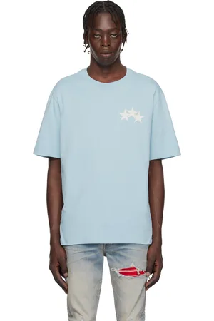 AMIRI T-shirt bleu à trois étoiles