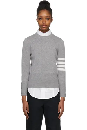 Thom Browne Pull gris en point de milan