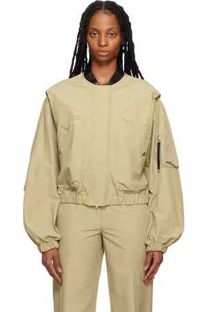 Helmut Lang Blouson aviateur surdimensionné beige