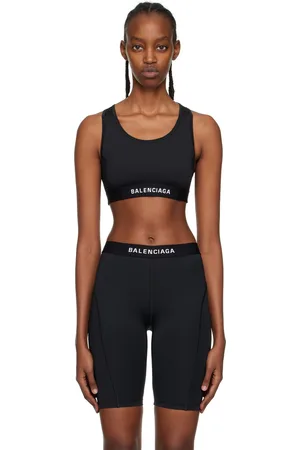 Balenciaga Soutien-gorge de sport noir à ourlet élastique