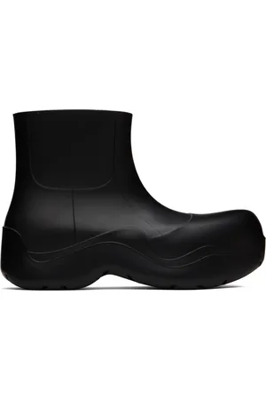 Bottega Veneta Bottes de pluie noires à semelle Puddle