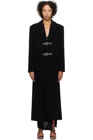 Moschino Manteau noir à boucles à ardillon