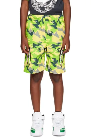 BAPE Enfant | Short vert à motif camouflage Woodland