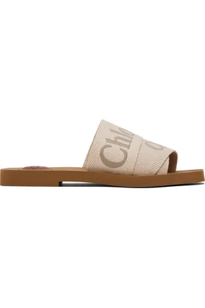 Chloé Sandales beiges à brides Woody