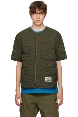 Moncler Blouson vert rembourré en duvet à boutons-pression - Moncler x Salehe Bembury