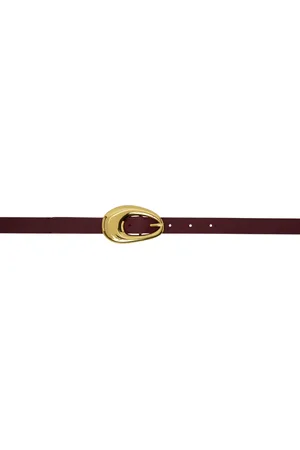 Bottega Veneta Ceinture bourgogne à boucle en forme de goutte