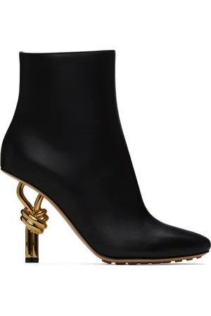 Bottega Veneta Bottes à talon à nœud emblématique noires