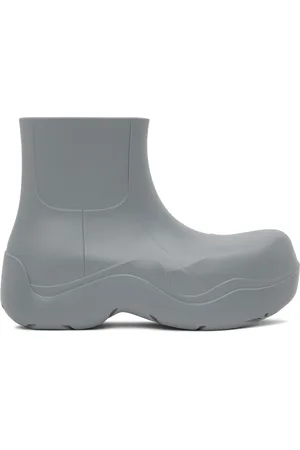 Bottega Veneta Bottes de pluie grises à semelle Puddle