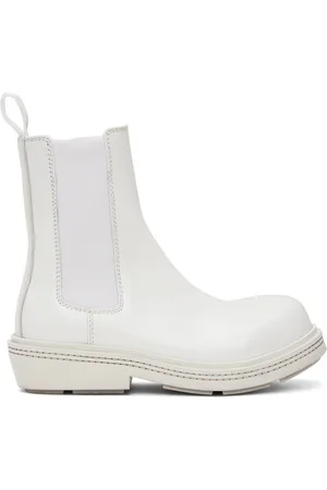 Bottega Veneta Bottes chelsea blanches à semelle Fireman