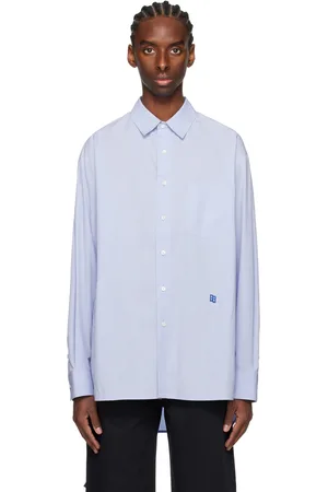 Ader Error Chemise bleue à ourlet allongé à l