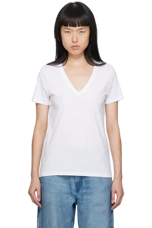 RAG&BONE T-shirt blanc en jersey flammé