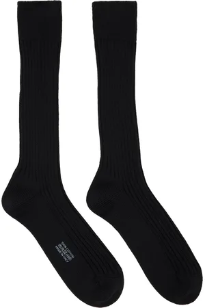 Tom Ford Chaussettes noires en tricot côtelé