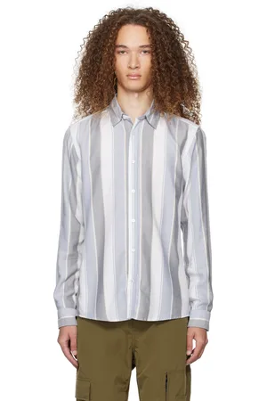 HUGO BOSS Chemise bleu marine à rayures