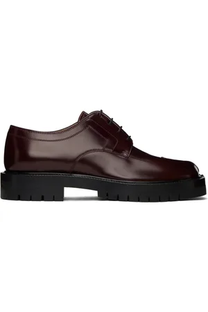Maison Margiela Chaussures oxford County bourgogne à laçage et à bout Tabi