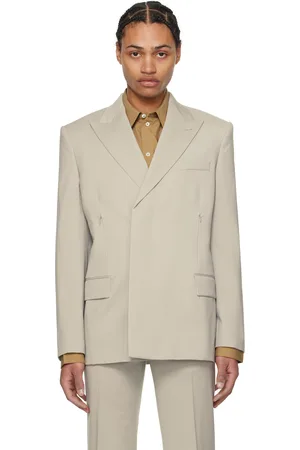 Helmut Lang Veston de style chauffeur beige
