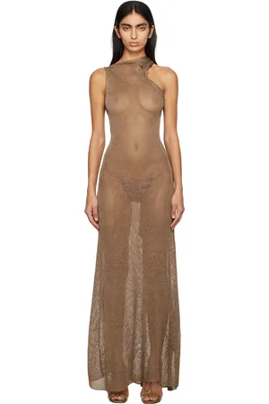 AYA MUSE Robe longue Tera brune