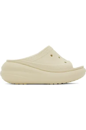 Crocs Sandales à enfiler blanc cassé à semelle Crush
