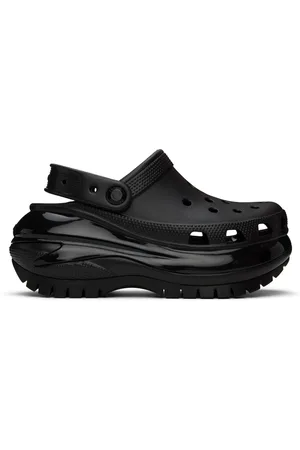 Crocs Sabots noirs à semelle Mega Crush