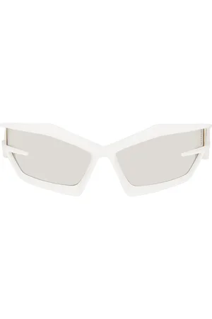 Givenchy Lunettes de soleil blanches à découpes Giv
