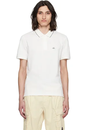 C.P. Company Polo blanc à écusson à logo