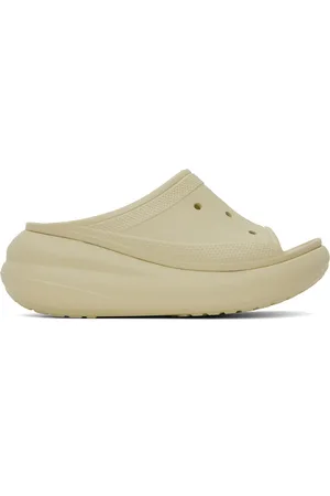 Crocs Sandales à enfiler blanc cassé à semelle Crush