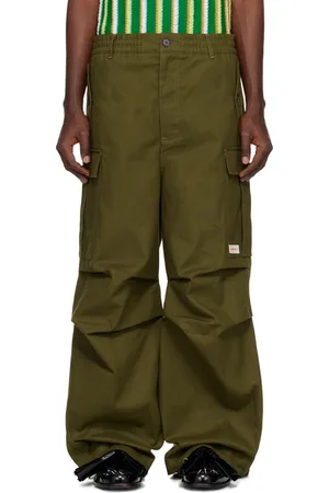 Marni Pantalon cargo vert à cordons coulissants