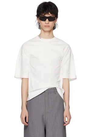 KARMUEL YOUNG T-shirt blanc à variante de style à effet sous-vide