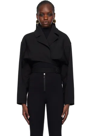 Alaïa Blouson noir à sangle double tour
