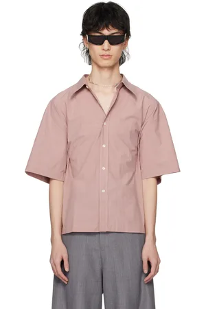 KARMUEL YOUNG Chemise rose à variante de style à effet sous-vide