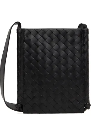 Bottega Veneta Petite pochette plate noire à ornements noués