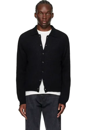 OUR LEGACY Cardigan de style polo Evening noir