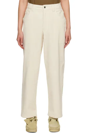 DIME Pantalon ample blanc cassé à logos