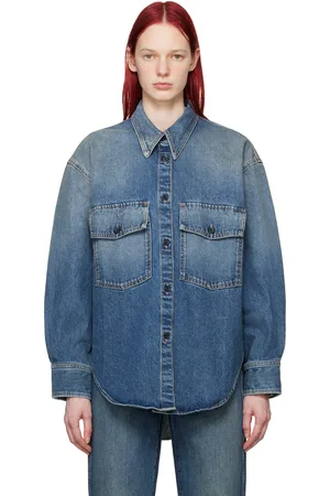Khaite Chemise Mahmet bleu marine en denim