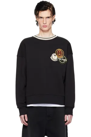 Moncler Pull molletonné noir à appliqués - Moncler x Palm Angels
