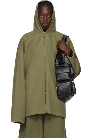 Balenciaga Blouson kaki à capuche et à glissière