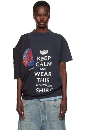 Balenciaga T-shirt noir à panneaux