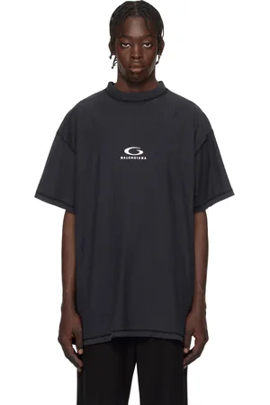 Balenciaga T-shirt noir à assemblage inversé