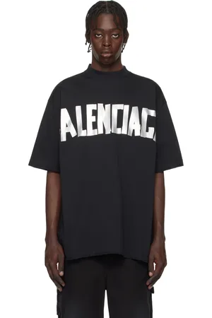 Balenciaga T-shirt noir à logos Tape Type