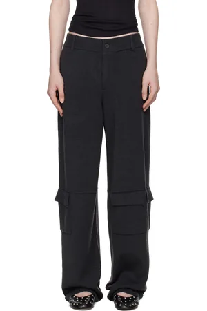 AYA MUSE Pantalon cargo gris en tricot