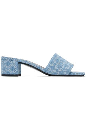 Givenchy Sandales à talon bottier bleues à motif 4G