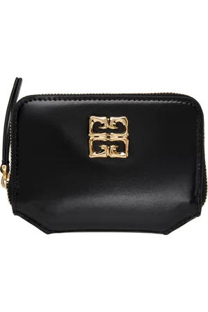 Givenchy Portefeuille noir à logo 4G Liquid et à glissière