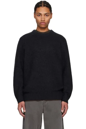 Reigning Champ Pull Turf noir en bouclé texturé à col ras du cou