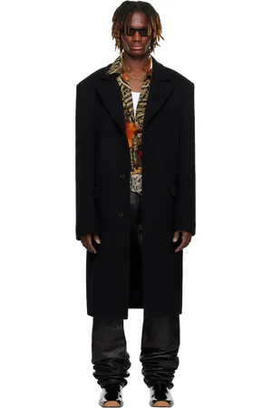 LU’U DAN Manteau noir en melton