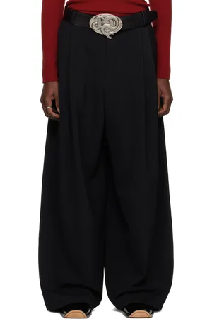 LU’U DAN Pantalon ample surdimensionné noir