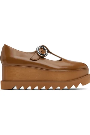 Stella McCartney Derbys de style Charles IX brun clair à semelle Elyse et à bride en T