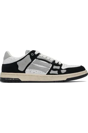 AMIRI Baskets basses noir et blanc à appliqués Skel Top et à ornements facettés